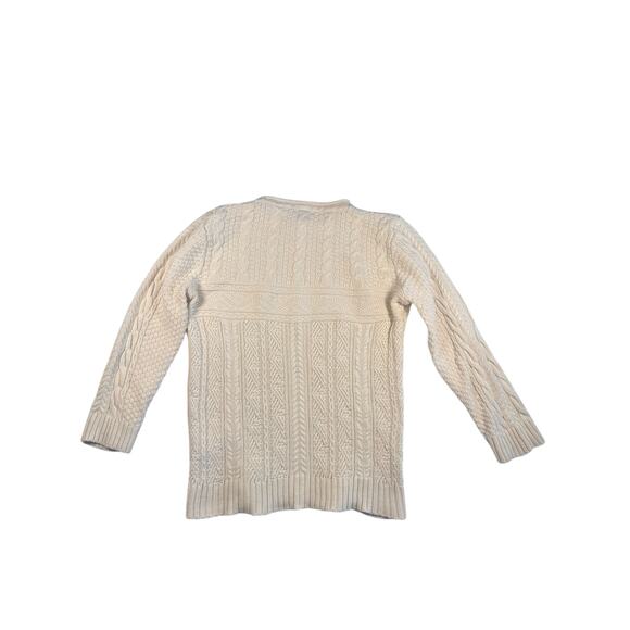 Lauren Ralph Lauren Cable Knit Sweater Cream – Size M Preppy OldMoney Christmas - Picture 3 of 7